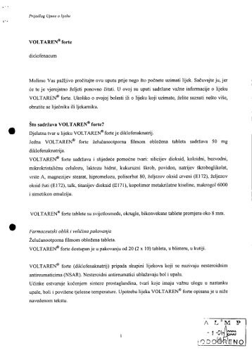 Detaljna uputa o lijeku (.pdf dokument 215kb) - Centar Zdravlja