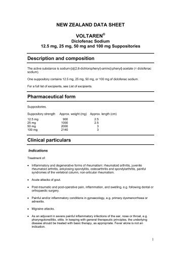 NEW ZEALAND DATA SHEET VOLTAREN Description ... - Medsafe