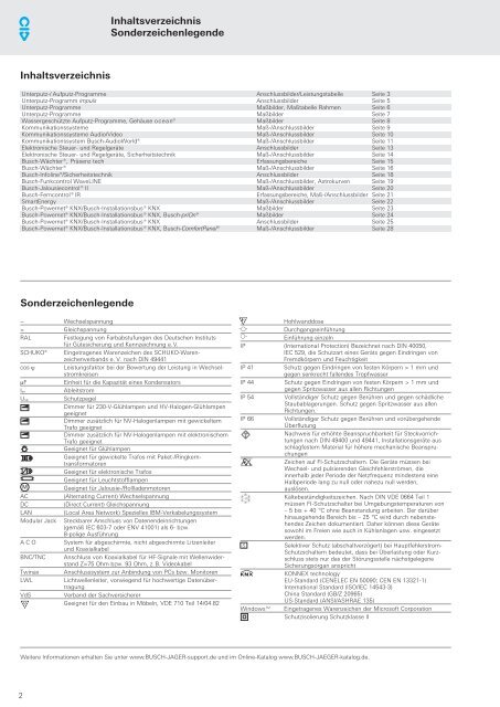 Technische Daten - Busch-Jaeger Elektro GmbH