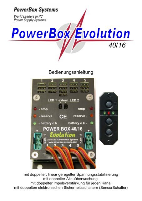 Bedienungsanleitung - PowerBox Systems