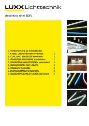 Anschluss einer CCFL - Luxx Lichttechnik GmbH