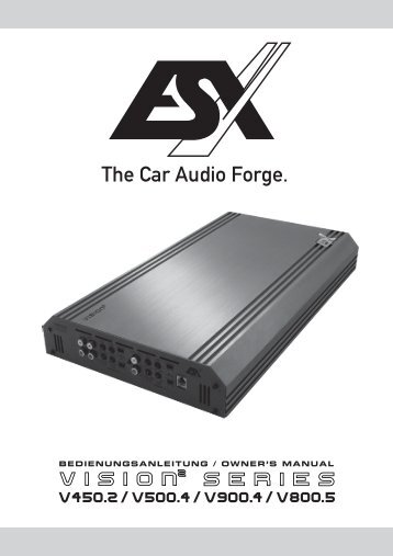 ESX VISION V Manuals - ESX Car Audio Systems