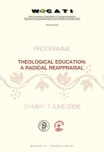 theological education: a radical reappraisal