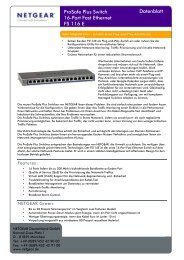 ProSafe Plus Switch 16-Port Fast Ethernet FS 116 E - Netgear
