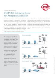 BUSINESS Odenwald Voice mit Anlagenfunktionalität - HSE Medianet