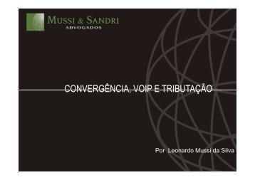 apresentação voip, legislação e tributação [Modo de ... - BDI BBS