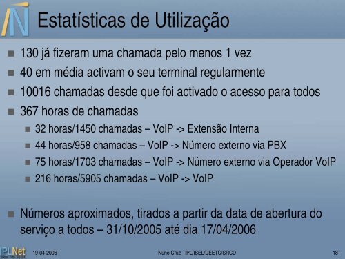 Infra-Estrutura VoIP no IPL - IPLNet - Instituto Politécnico de Lisboa