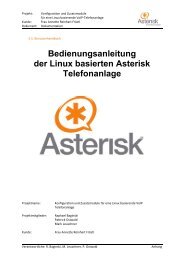 Bedienungsanleitung der Linux basierten Asterisk Telefonanlage