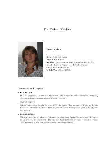 Dr. Tatiana Kiseleva