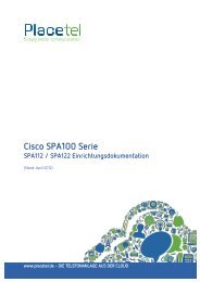 Cisco SPA100 Serie SPA112 / SPA122 ... - Placetel