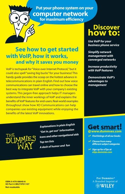 VoIP for Dummies Book - XO Communications