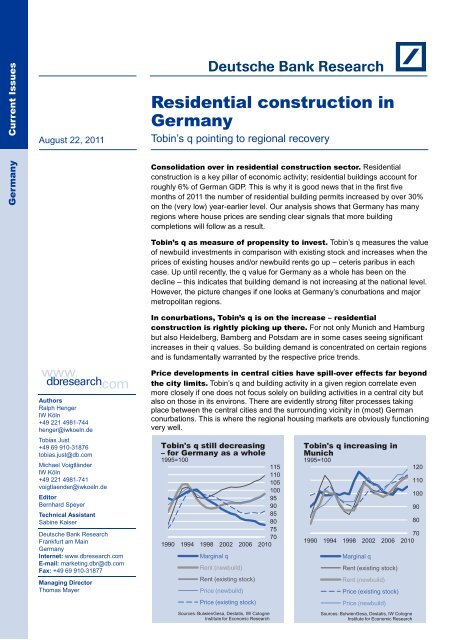 Residential construction in Germany - Deutsche Bank Research