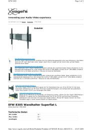 EFW 8305 Wandhalter Superflat L - Fischer HiFi AG