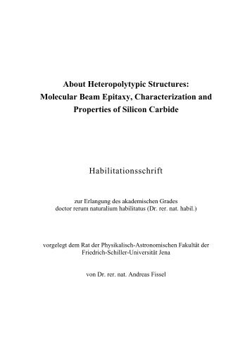 About Heteropolytypic Structures: Molecular Beam Epitaxy ... - LfI