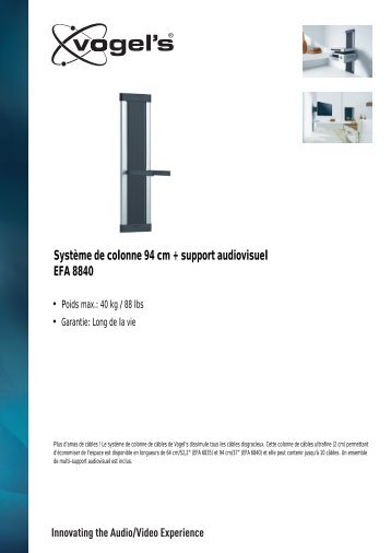 EFA 8840 Système de colonne 94 cm + support ... - Cobrason