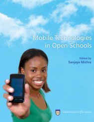 Mobile Technologies in Open Schools - Commonwealth of Learning