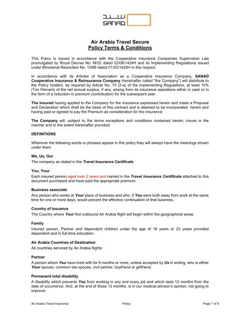 GENERAL INFORMATION - Air Arabia