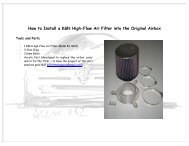 How to Install a K&N High-Flow Air Filter into the Original Airbox