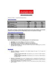 air arabia bolsagage allowance for infants