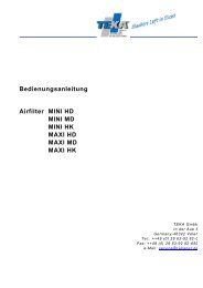 Bedienungsanleitung Airfilter MINI HD MINI MD MINI HK MAXI HD ...