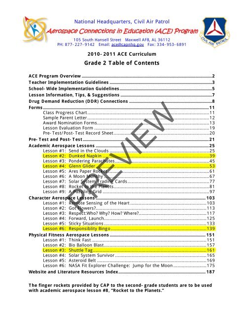 Civil Air Patrol Awards Chart