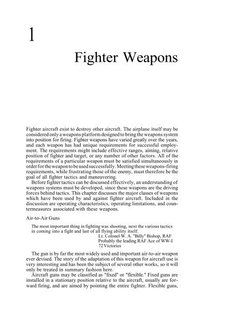 Fighter Combat - Tactics and Maneuvering