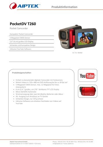 PocketDV T260