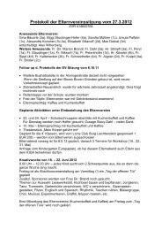 Protokoll der Elternvereinssitzung vom 27.3.2012 - Wiener Neudorf