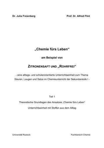 „Chemie fürs Leben“ am Beispiel von - SINUS transfer