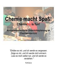 Chemie e macht S Spaß! - Lebensnaher Chemieunterricht