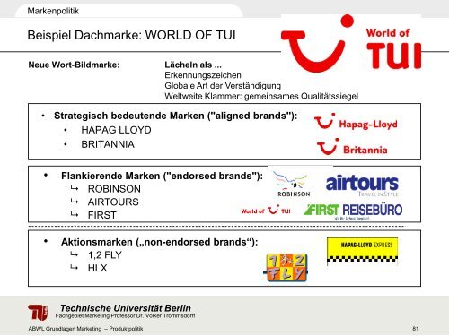 Technische Universität Berlin - Fachgebiet Marketing - TU Berlin