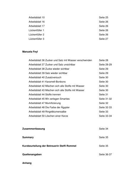 Projektarbeit Manuela Feyl und Ute Haag - Institut Dr. Flad