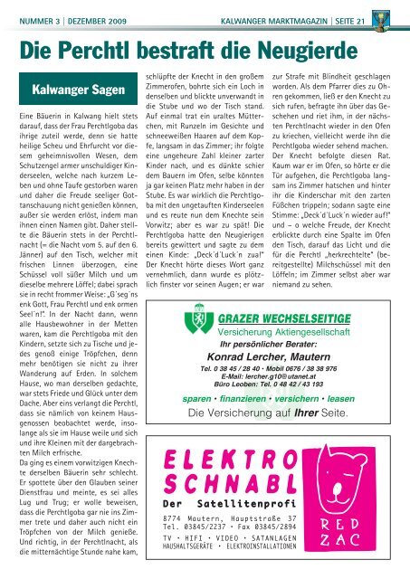 MARKTMAGAZIN - Kalwang