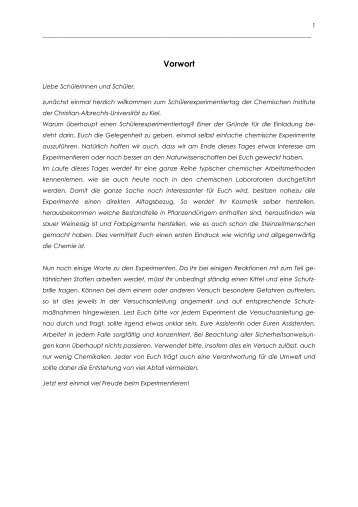 Vorwort - PRONaT - Christian-Albrechts-Universität zu Kiel
