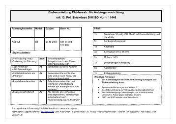 zur Einbauanleitung E-Satz