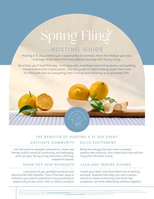 Spring Fling Hosting Guide
