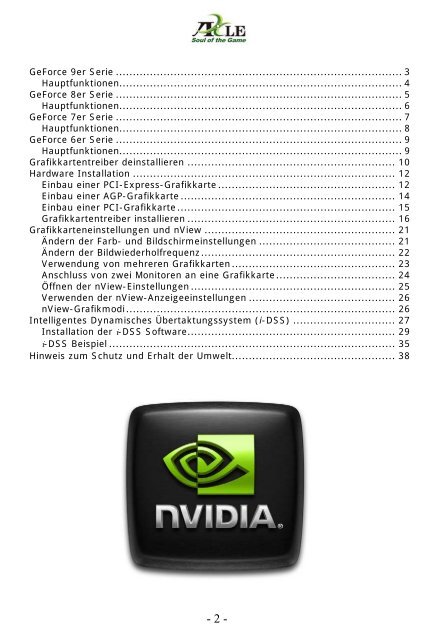 nVidia Benutzerhandbuch in PDF (Deutsch) - Digittrade