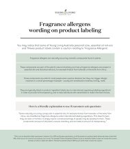 Fragrance Allergen Information Sheet