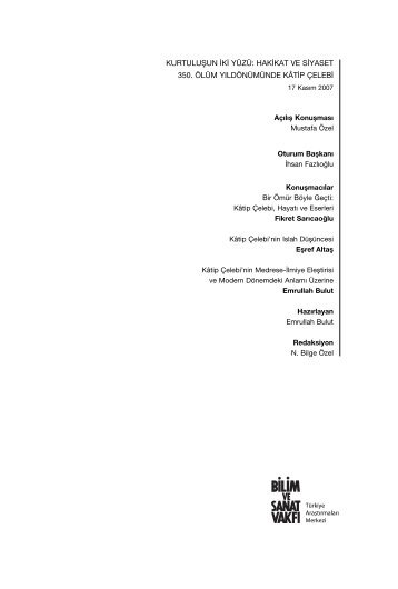 NOTLAR 12 tamamı (PDF) - Bilim ve Sanat Vakfı