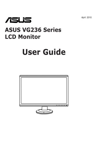 ASUS VG236 Series LCD Monitor User Guide - Etilize