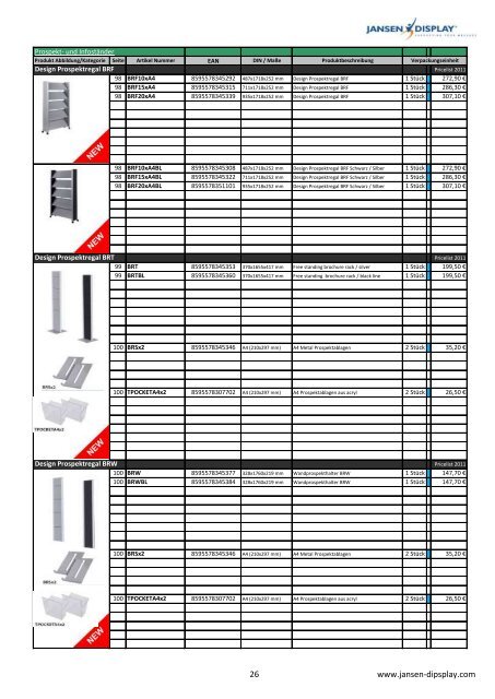 PREISLISTE 2011