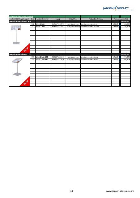 PREISLISTE 2011