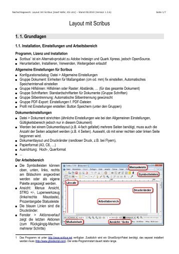 Layout mit Scribus