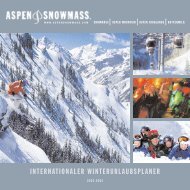 INTERNATIONALER WINTERURLAUBSPLANER - Aspen/Snowmass