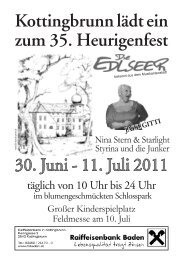 Programm Heurigenfest 2011 - Kottingbrunn