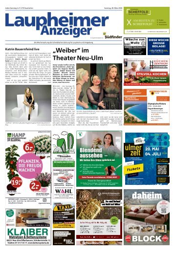 28.03.2026 Laupheimer Anzeiger