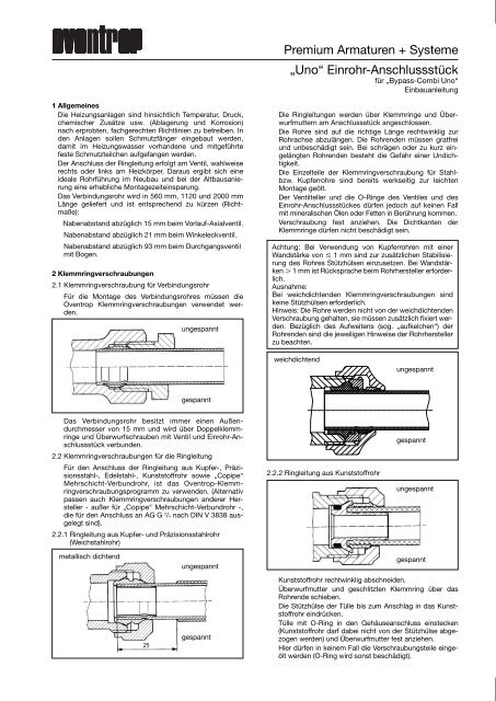 Premium Armaturen Systeme Uno Einrohr Oventrop Premium Armaturen Systeme Uno Einrohr Oventrop