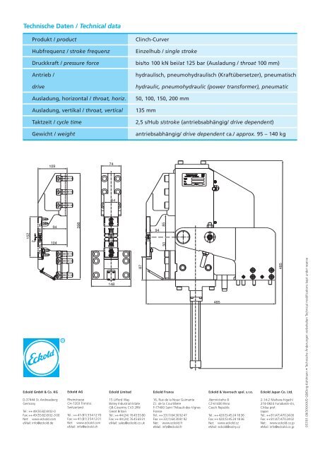 Clinch-Curver Clinchen in der automatisierten Fertigung ... - Eckold