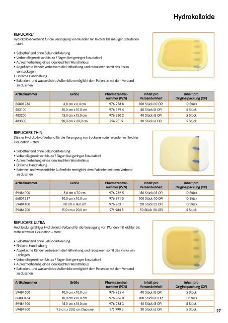 Schaumstoffe – Exsudatmanagement - Smith & Nephew