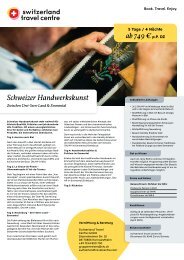 Schweizer Handwerkskunst Gruppenreisen
